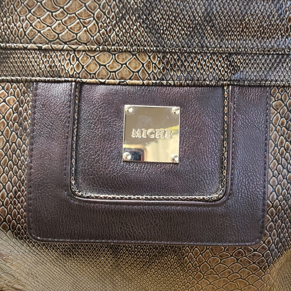 MICHE Brown Snakeskin Bag - Picture 6 of 11